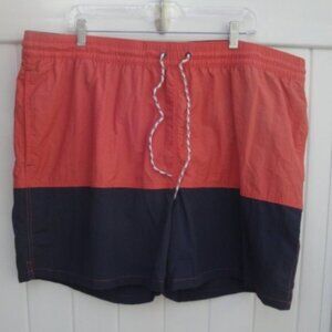 Goodfellow & Co. Men’s Swim Trunks XL Nylon Blue and Orange Elastic Waist